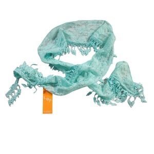 lace scarf with lace fringe edged weddings shawl scarf